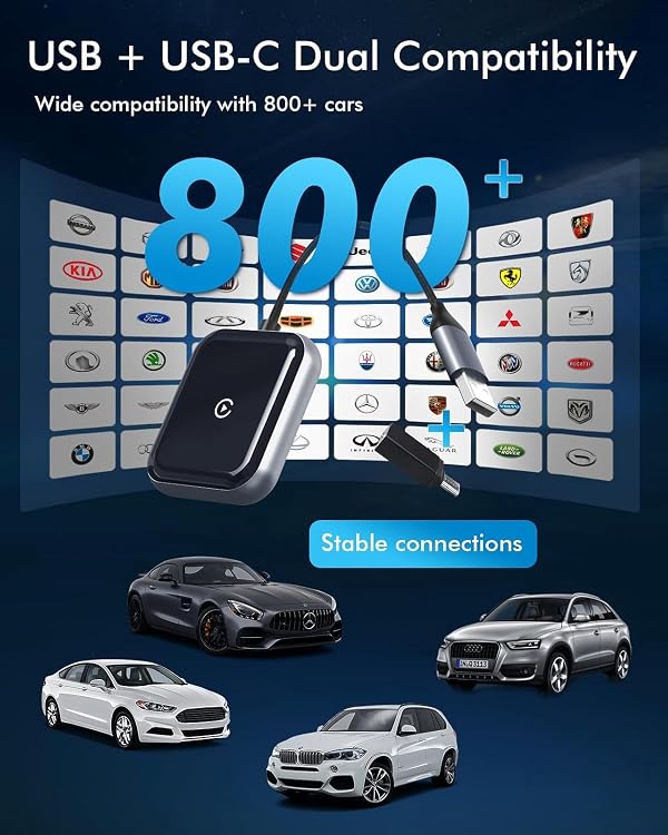 MAYAHXE Wireless CarPlay Adapter, Wireless Apple CarPlay for iPhone 6+ (iOS 10+), Plug & Play, Easy Setup, Dongle with Stable Connection for 2016+ OEM Vehicles by MAYAHXE - Used condition - Image 6