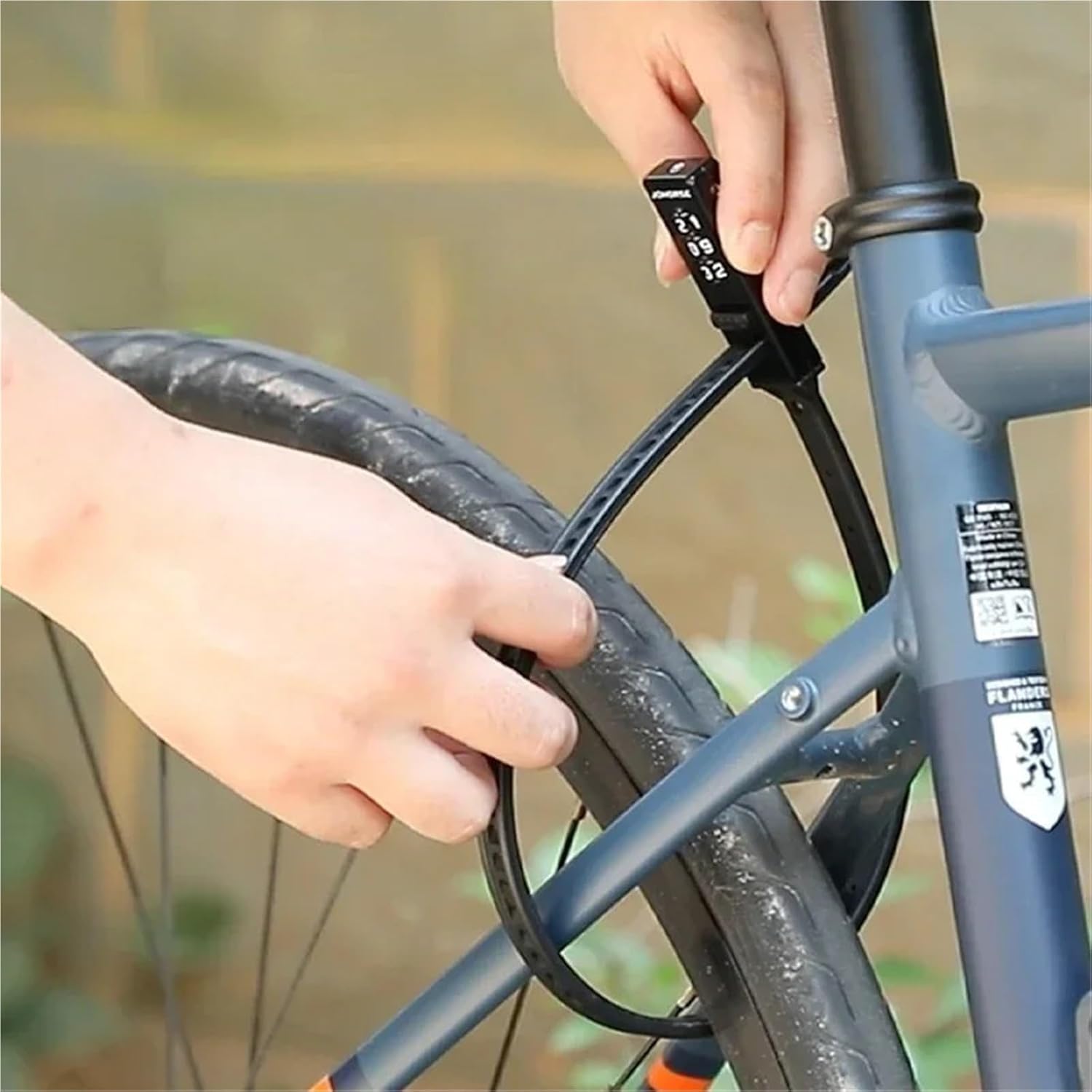 1pcs 3 Digit Password Bike Helmet Lock Multipurpose Anti-Theft Stainless Steel Cable Tie Ultralight Portable Road Scooter