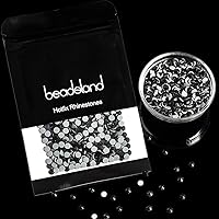 Vista 5 de Beadsland Hotfix - 144 diamantes de imitación de cristal con parte trasera plana para manualidades, ropa, decoración de bricolaje, negro, SS40