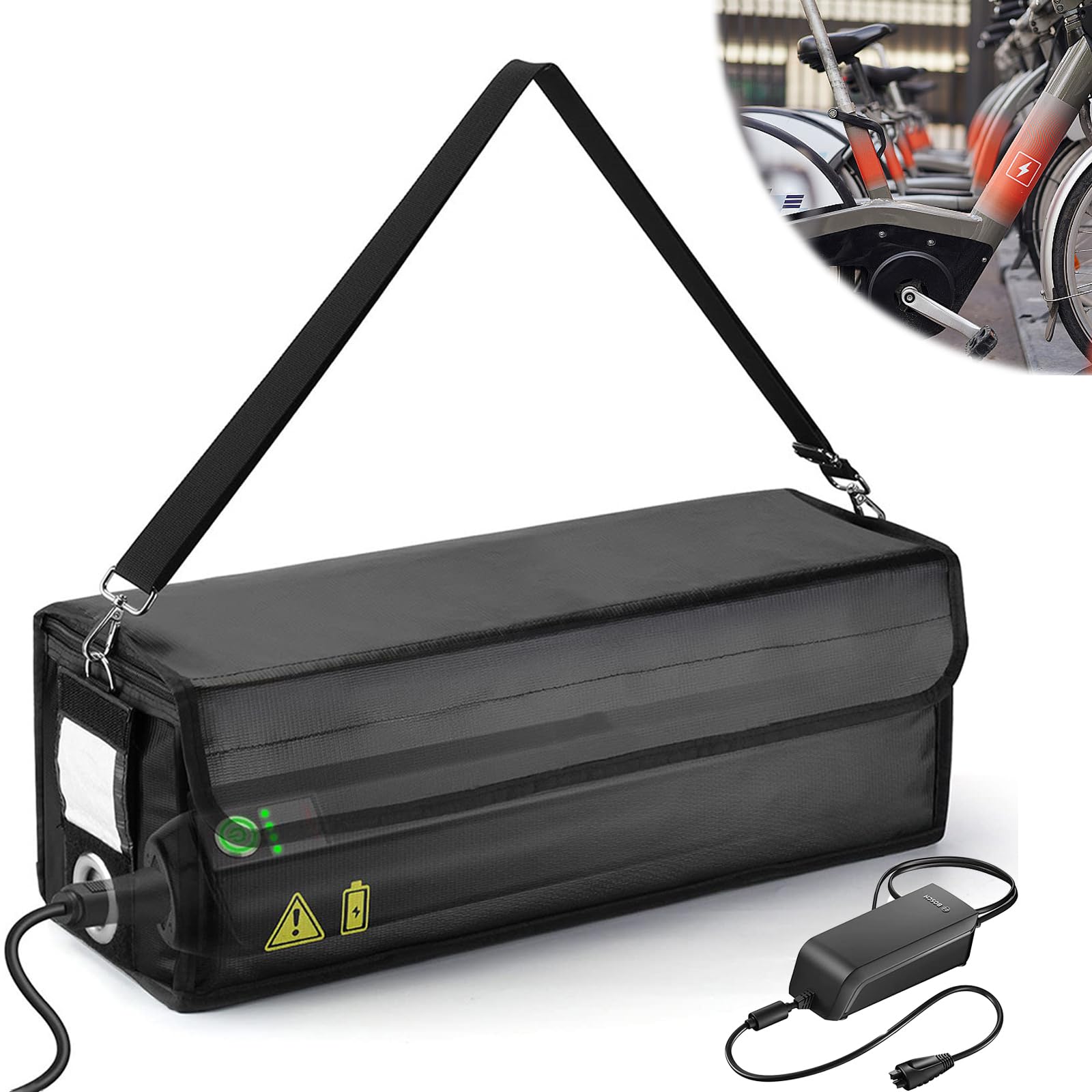Ilauke Feuerfeste Akkutasche Für E-Bike & E-Scooter - Explosionsgeschützter Lipo Safe Bag