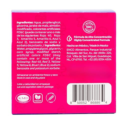 Miniatura 7 de ENCO Juego de 9 geles colorantes básicos para alimentos, 1.41 oz cada uno (1.41 oz) concentrado, vegano, incluye guía de mezcla de colores