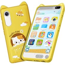 Kids Phone, 3.97" Touchscreen Toddler Smartphone Learning Toys, Fake Play Toy Phone with Music Player Educational Games,Christmas Birthday Gifts for Girls Age 3-12, 8G SD CardYelllow
