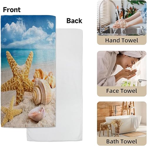 Vista 58 de Juego de 2 toallas de mano de baño, toallas de mano de girasol, toalla de cara floral amarilla, toallas decorativas suaves y absorbentes para baño