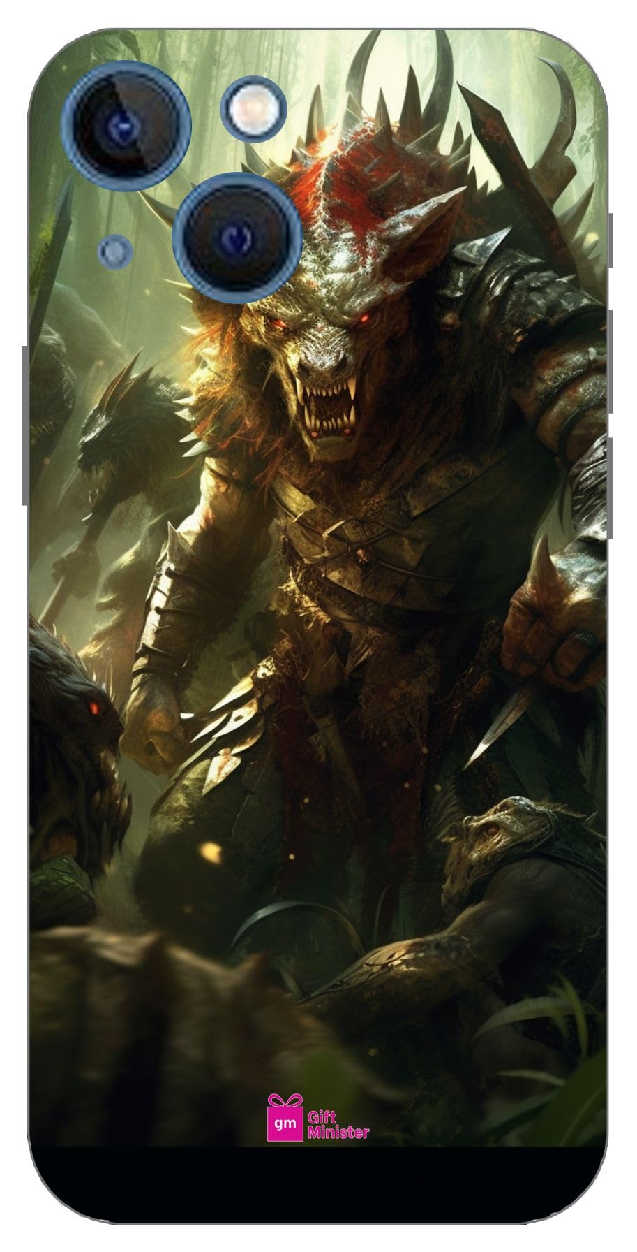 Gift Minister Hard Designer Mobile Case for Apple iPhone 13 Back Cover Gray - Predator Creature Rainforest Zombies Predators Appropriation Artist Strong Facial Expression Magali Villeneuve 1Pcs 17014