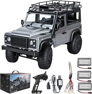 LEOSO MN 99s RC Car, Upgraded 1300mah Battery 1:12 Scale RC Rock Crawler Off-Road Truck Models Hobby RTR Toys, Remote Control Truck Car 4WD 2.4G RC Trucks for Boys Adults Gifts