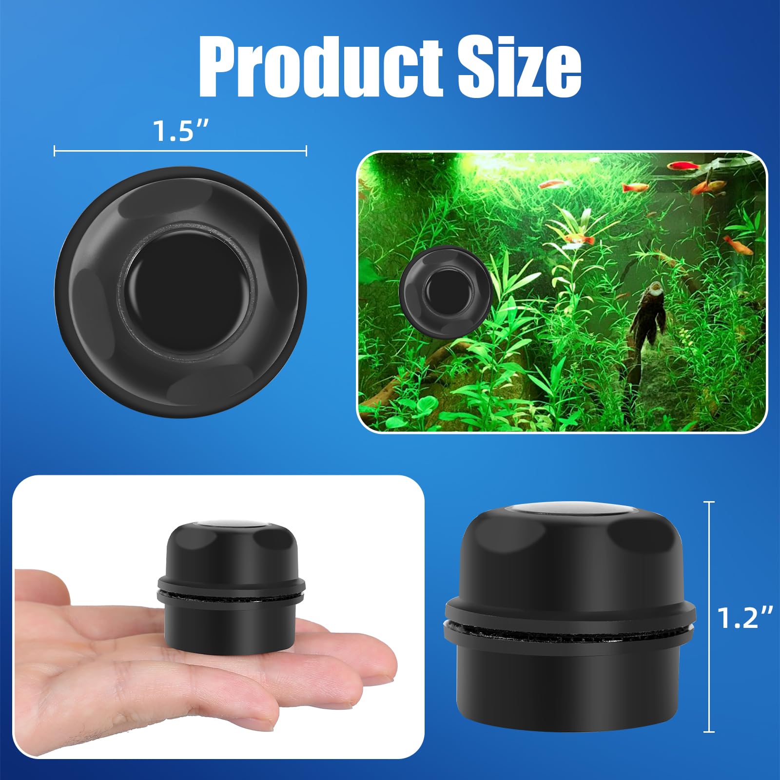 AQUANEAT Aquarium Magnetic Brush, Glass Fish Tank Cleaner, Algae Scraper, Not for Acrylic and Plastic - image 3