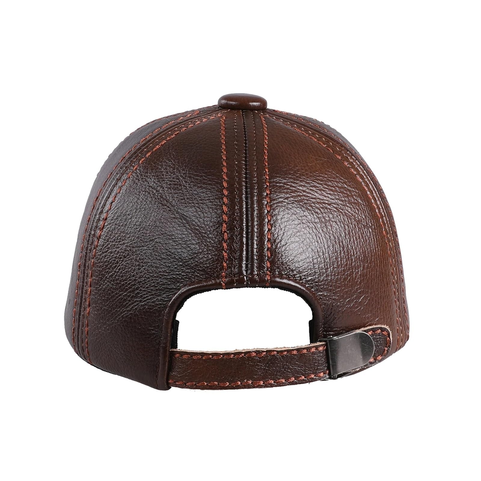 Unisex Genuine Real 100% Cowhide Leather Men's Baseball Cap for Fall Winter Thick Warm Outdoor Sports Women's Hats Adjustable
