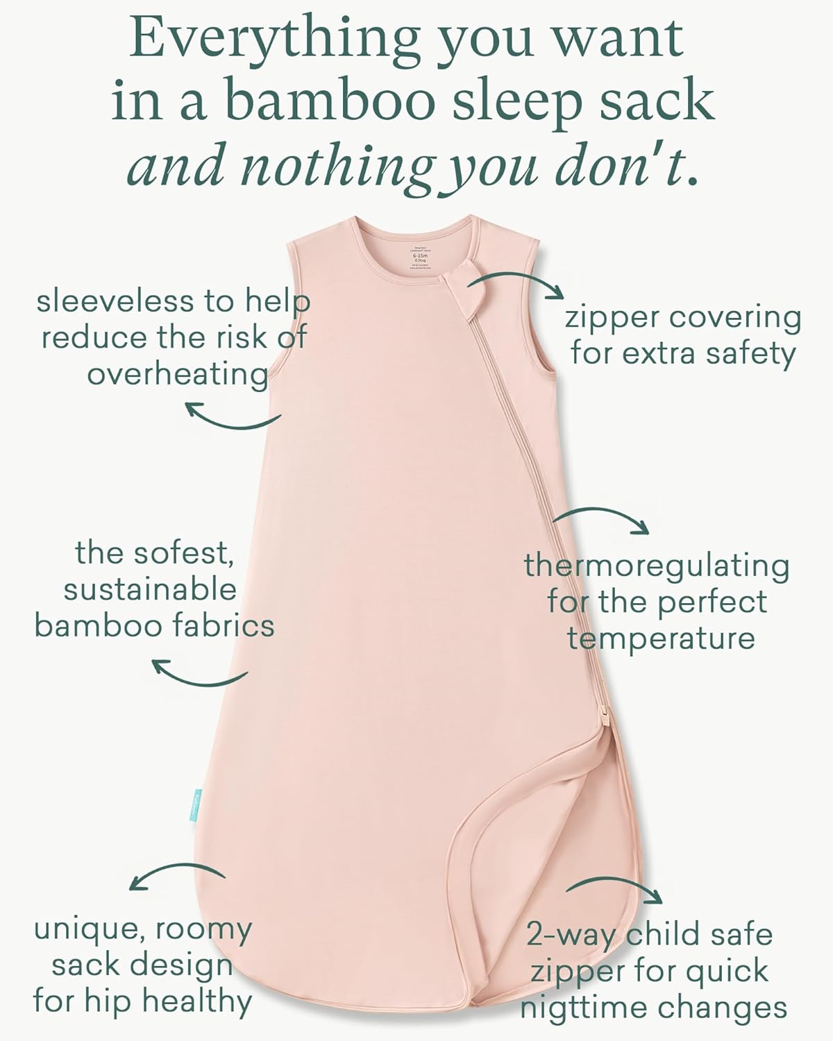 PurComfy Extra-Long Toddler Sleep Sack, Premium Bamboo Viscose Summer Sleeping Bag Supersoft 0.5 TOG Wearable Blanket 3T-4T-5T - Image 2