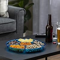 Vista 11 de Plasticpro Bandeja redonda de plástico para servir 6 seccionales (2, negro)