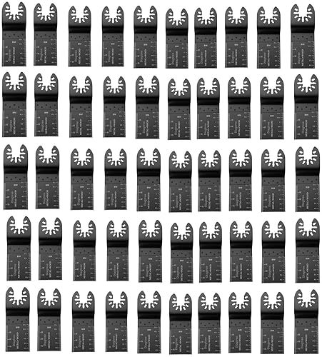 Diagtree - Paquete de 50 hojas oscilantes bimetálicas, multiherramienta oscilante, multiherramienta, cuchillas de sierra de liberación rápida