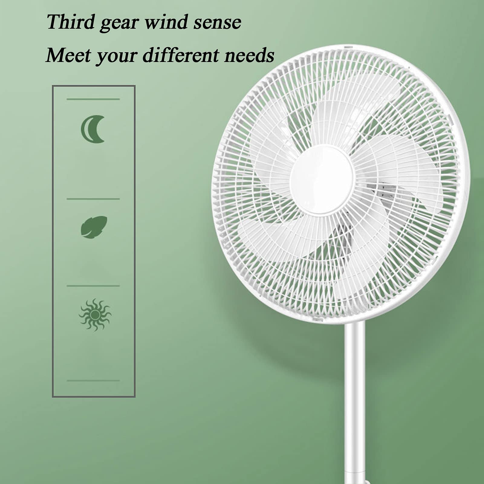 Ventilateur Sur Pied USB Silencieux – 3 Vitesses, Hauteur Réglable 58-80 Cm – Idéal Pour Chambre, Bureau, Maison