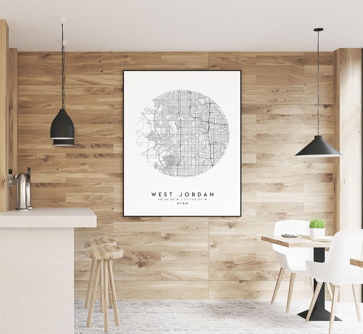 White Poster of West Jordan Utah Ut | 11x17 12x18 16x24 24x36 Minimalism Unframed Wall Art | Minimal City Traveler Print for Gift | Minimalist Artwork for Modern Home Office Decor 6