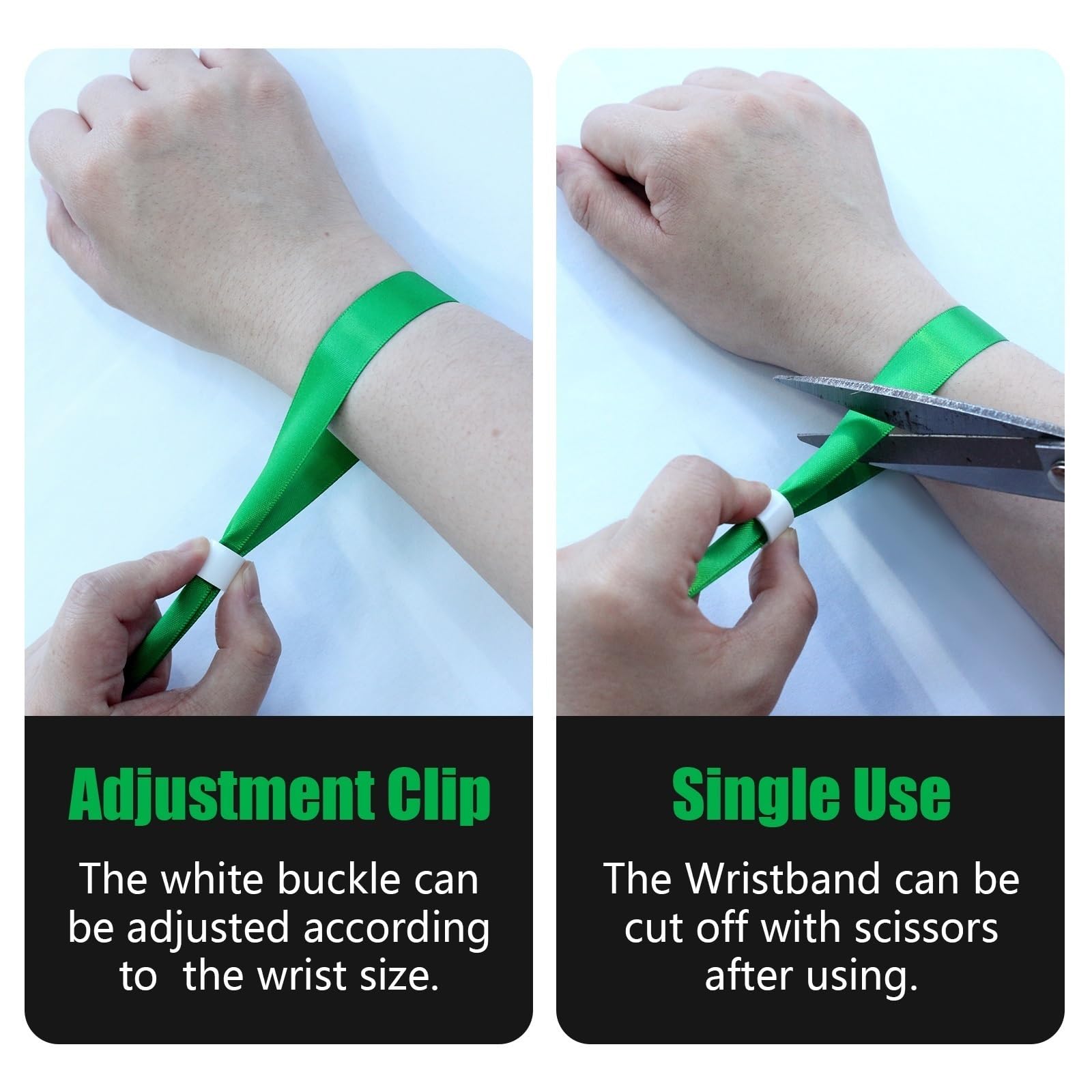 Green-Power America 100 braccialetti in tessuto, braccialetti per eventi, braccialetti colorati per eventi, cinturini da polso leggeri per concerti per attività, braccialetti per feste per eventi