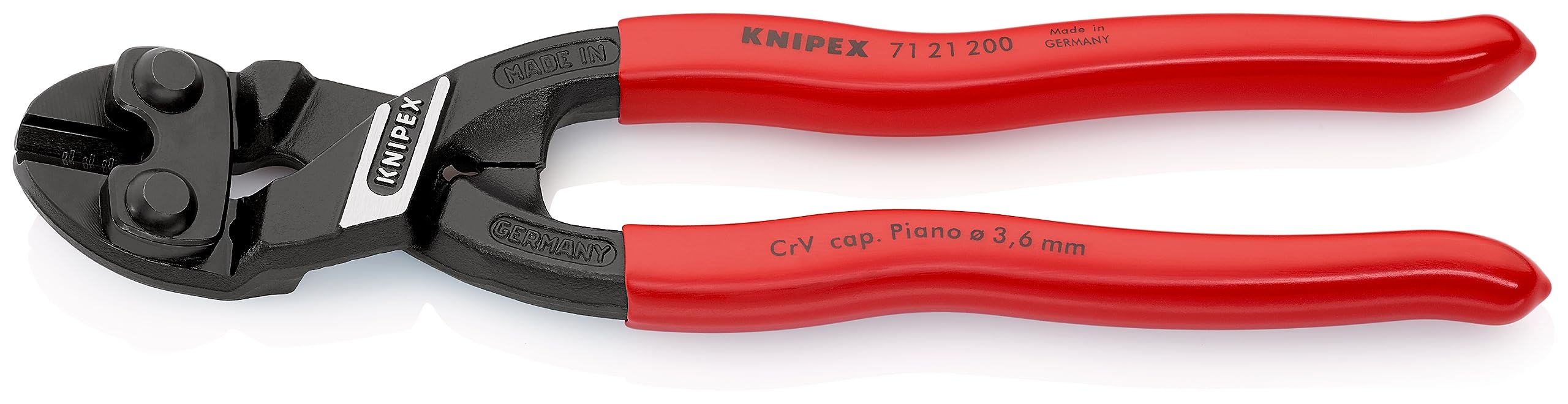 KNIPEX CoBolt Kompakt-Bolzenschneider auf SB-Karte mit Kunststoff überzogen 200 mm, 71 21 200 SB