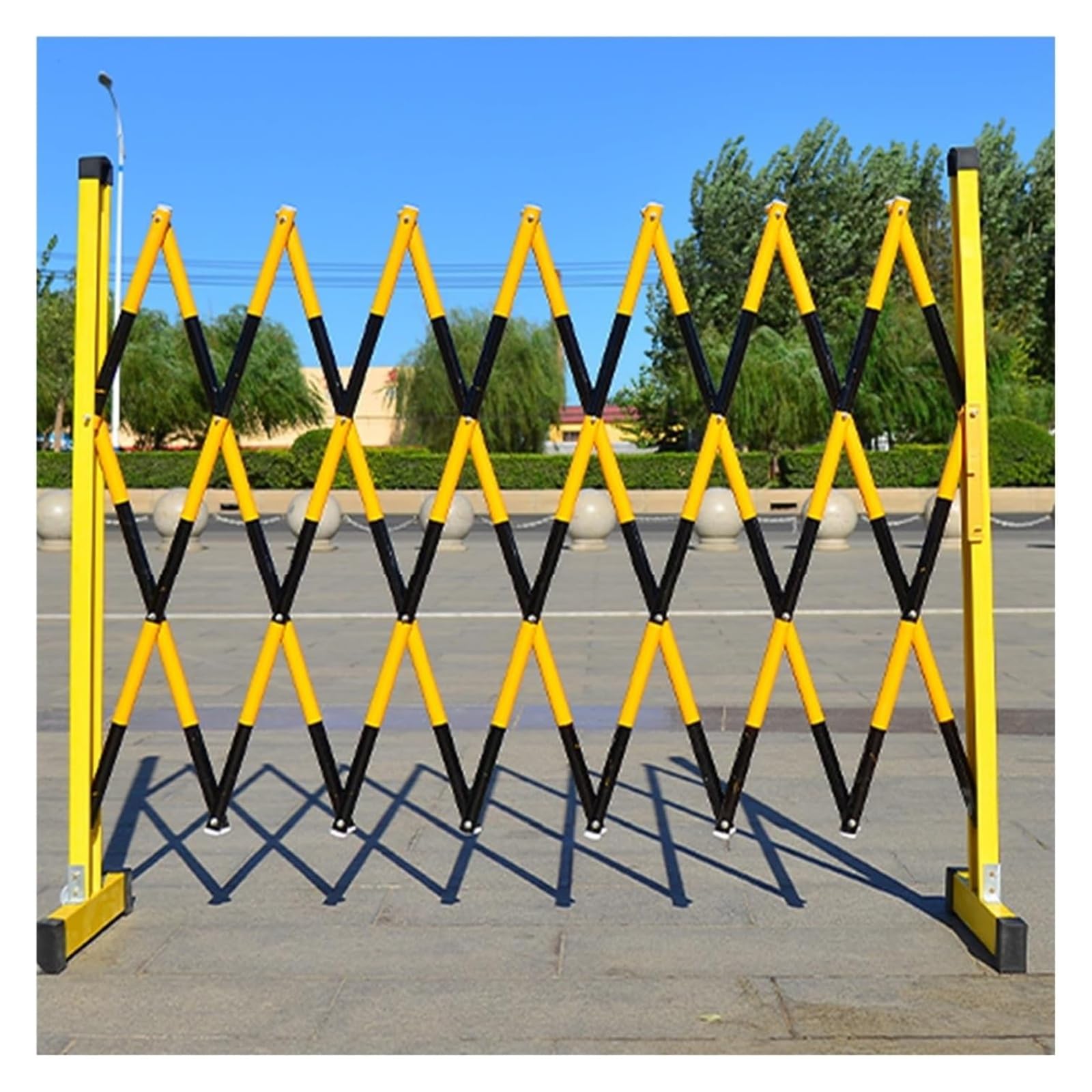 Bariera Parkingowa, Rozkładana Bariera, Bariera Drogowa, Rozkładana Bariera Parkingowa W Kolorze Czerwonym I Czarnym, 3,9-Stopowa, Składana Brama Zabezpieczająca Na -Black-47x197in