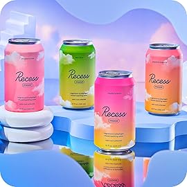 Recess Mood Magnesium & Adaptogen Drink, Relaxation Beverage, 12 Ounce (Variety Pack, 12 Pack)