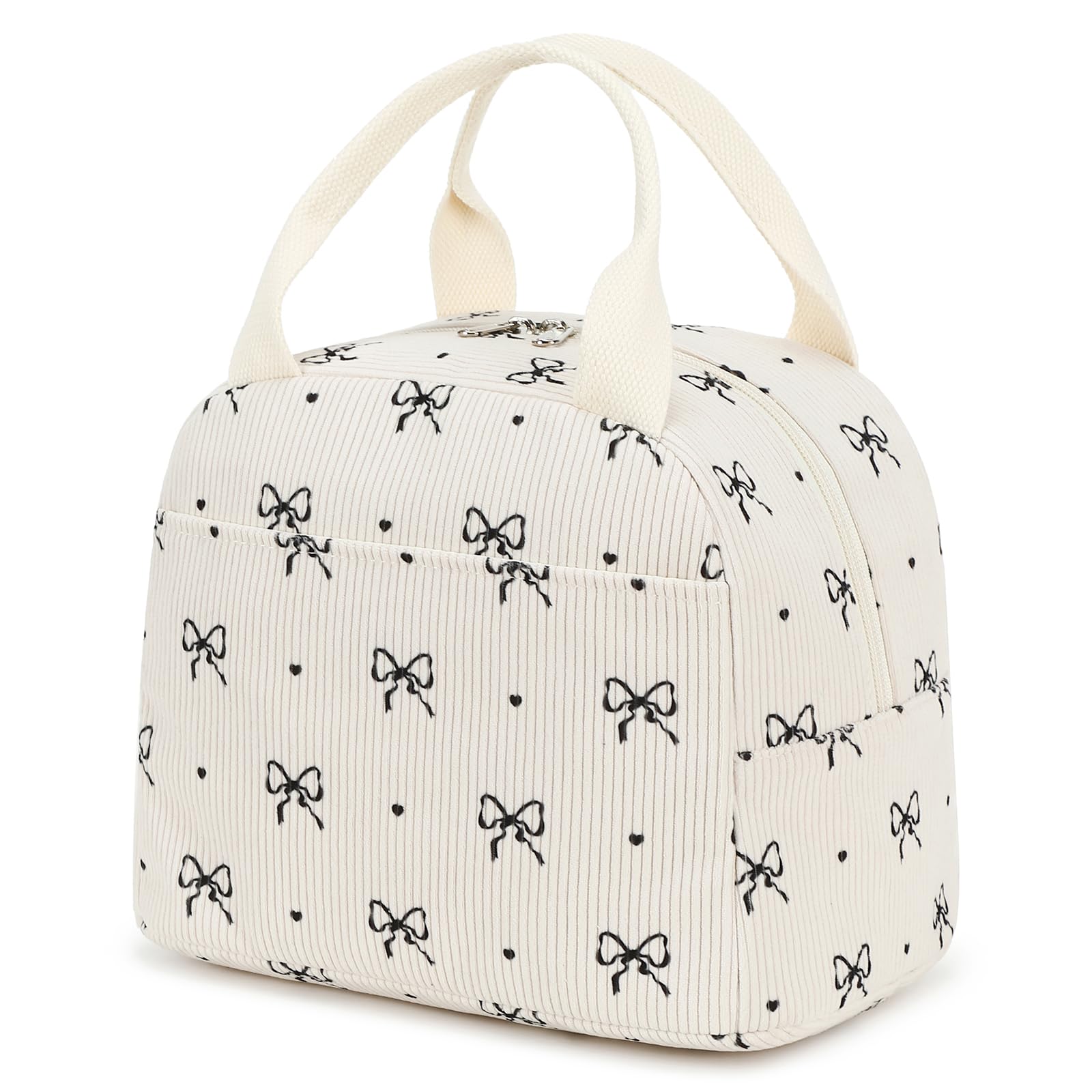 EurCross Chic Butterfly Bow Insulated Lunch Bag for Girls Perfect for School Days Commutes, Two-Meal Storage Space