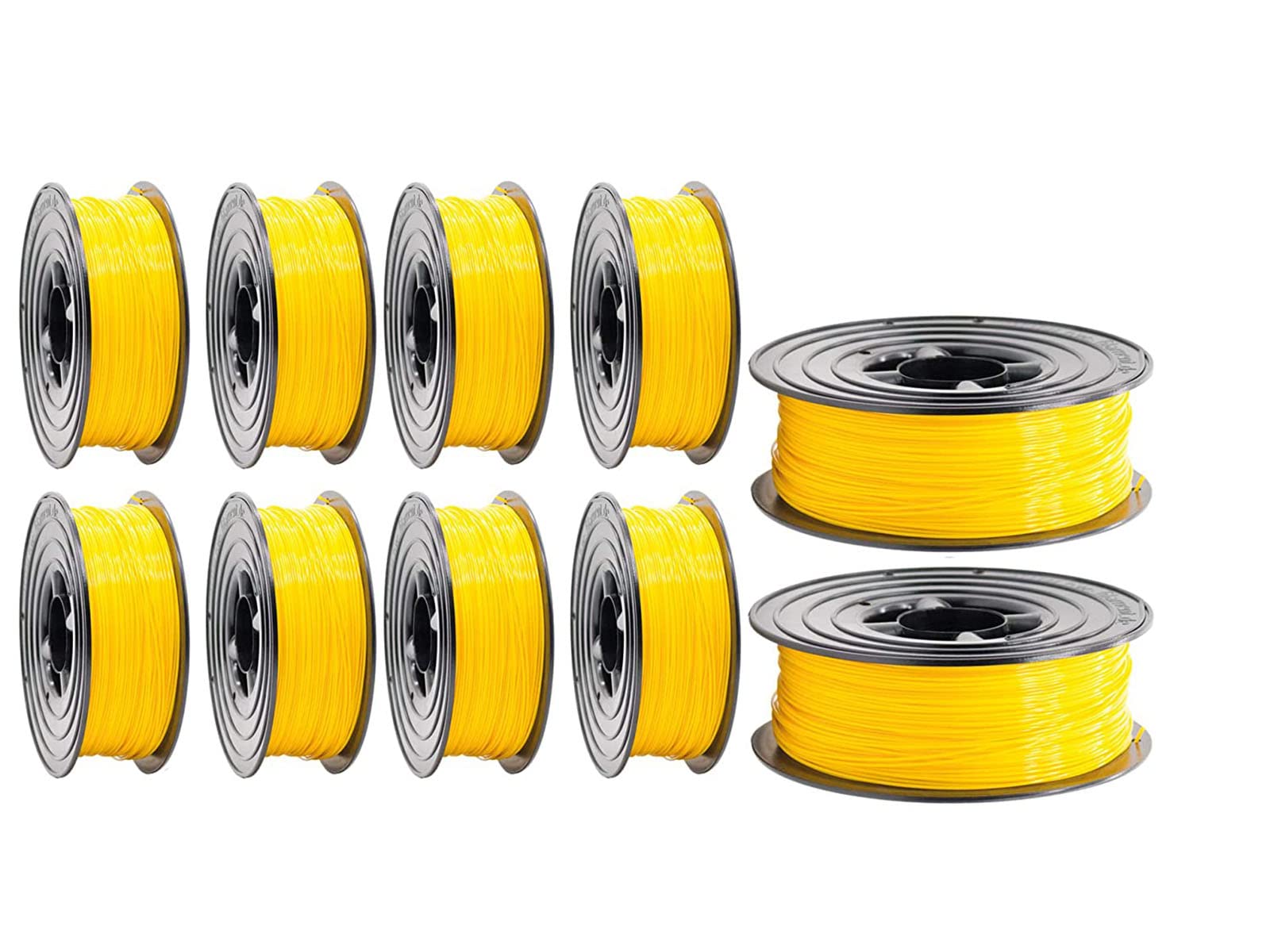 PETG Filament 3D Drucker 1,75mm / 10 x 1kg Rolle gelb für 3D Printer oder Stift 10er Set (10Kg)