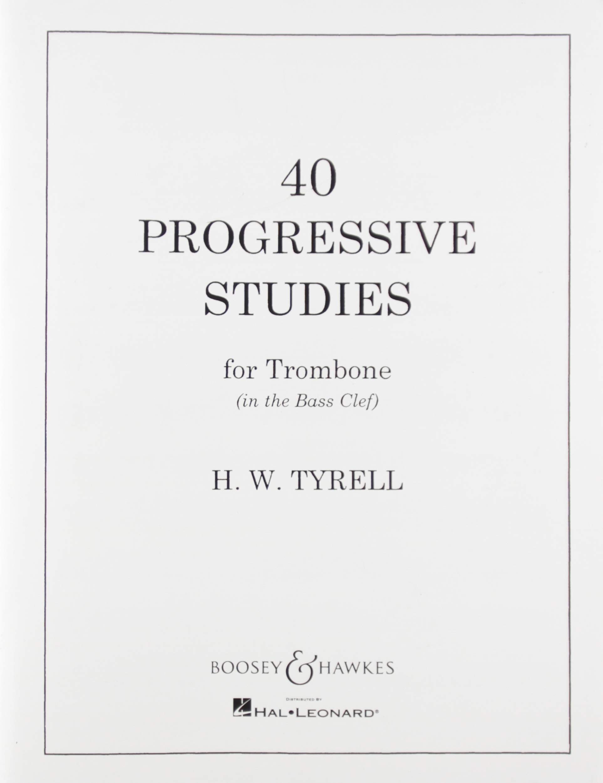 40 Progressive Studies: Trombone (Bass Clef).