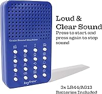 Vista 4 de Silbato de tren con 16 sonidos, silbatos de tren, bocinas, ruidos de conductor y motor, tablero de sonido electrónico portátil con tema de tren