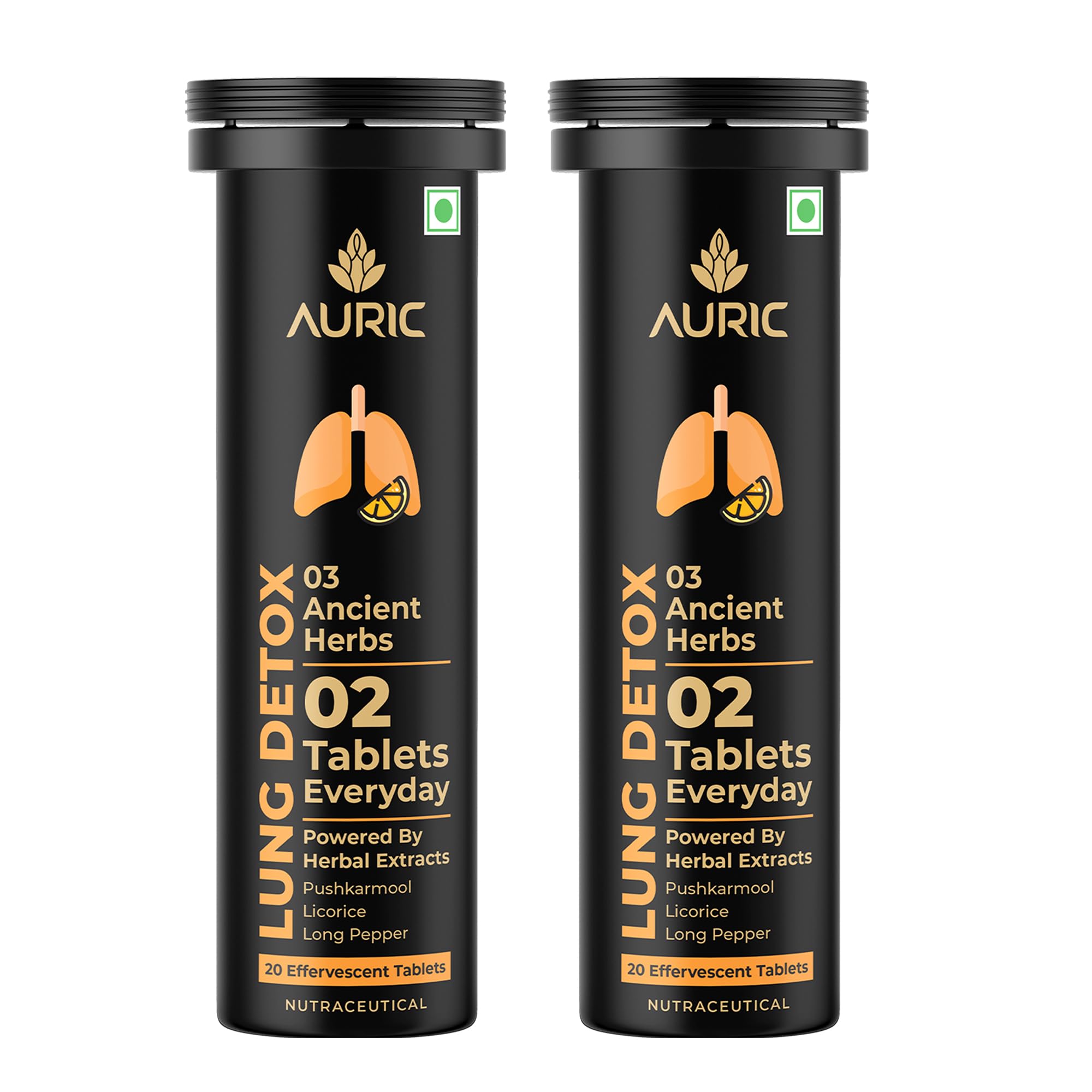 Auric Lung Detox Effervescent Tablets with NAC & 3 Ancient Herbs | Supports Lung Health & Antioxidant Defence | Daily Respiratory Wellness | Orange Flavour | 80 Tablets — Amazon image 12