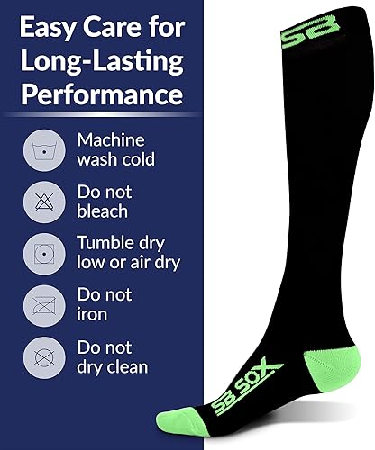 Miniatura 13 de SB SOX - Calcetines de compresión (20-30 mmHg) para hombres y mujeres - Calcetines de compresión para usar todo el día, mejoran el flujo sanguíneo