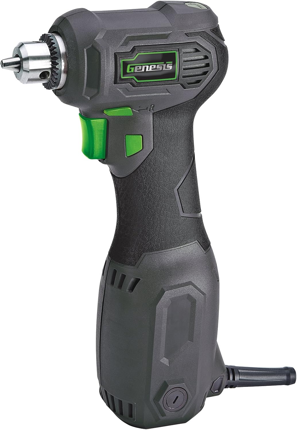Genesis GCQD38A 3.5 Amp 3/8" Variable Speed Close-Quarter Drill with Non-Slip Grip