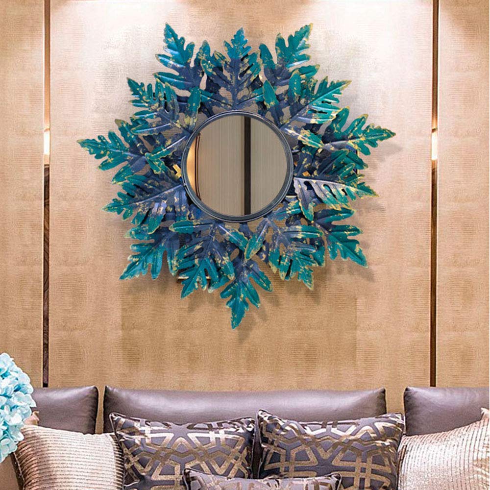 Miroir de salon design feuille verte 3D pour illuminer votre salle à manger