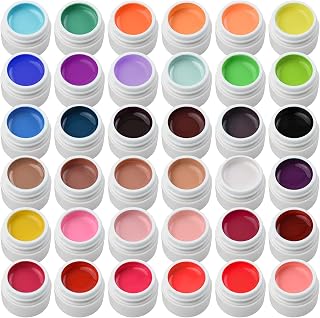 ZJchao Gel Nail Polish Set 36 Colors, 8ml Each with Nail Brush and Files | /LED Cure Required, Solvent-free Low Odor, Beginner-friendly DIY Set, for and Artificial Nails