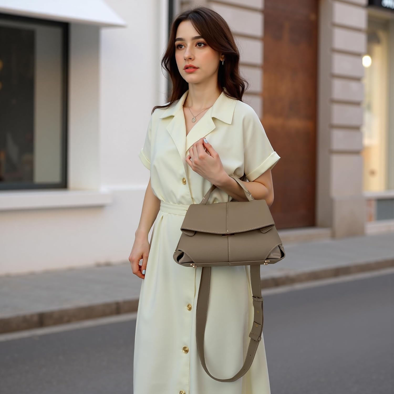 JANLOVE Top Handle Bag Handbags Large Faux Leather Satchel Bags for Women Luxury Designer Business Crossbody Work Tote Purse - Image 3