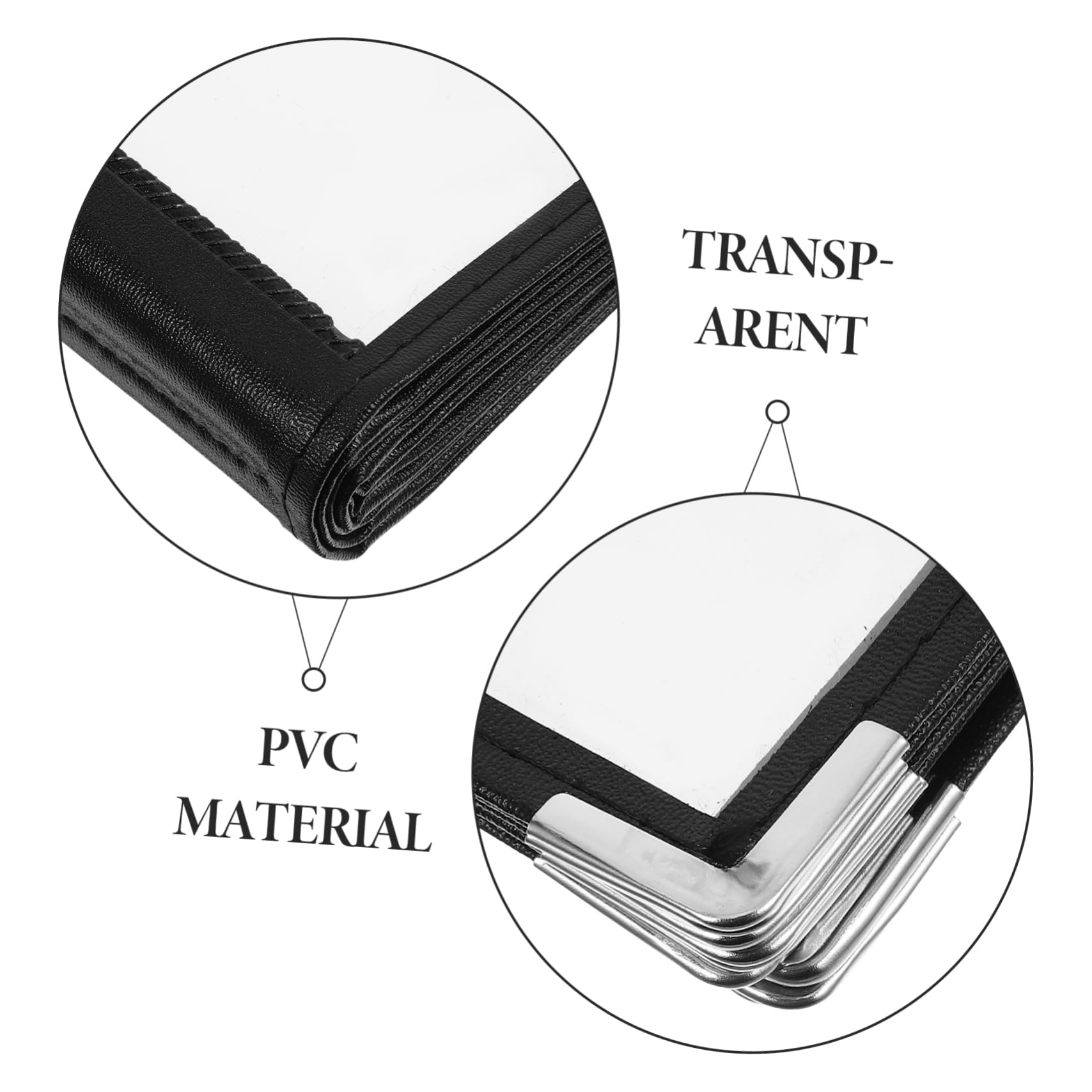 Libro de Menú Pvc Transparente de 10 Páginas y 20 Lados | Carpeta para Bares y Restaurantes, Organización Fiable, Fácil de Llevar