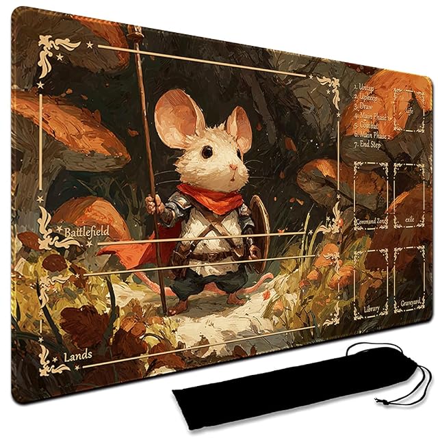 MTG - Tapete de juego, con bolsa de almacenamiento impermeable, color negro, tamaño 60 x 35 cm, con zona MTG…