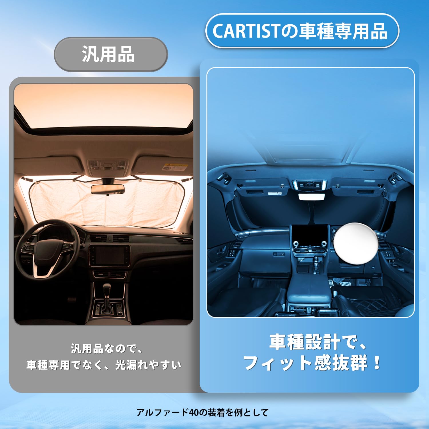 CARTIST トヨタ ヴォクシー ノア 90系 サンシェード フロント+サイド 3点セット VOXY NOAH R90W型 サンライン 日よけ 遮光 暑さ対策 サンセット サンフィア マグネット式 光漏れない 【三角窓にも隠れ】 プライバシー保護 アクセサリー UVカット 仮眠 車種専用 車中泊 カー用品 内装パーツ 収納袋付き メーカー直営 - 4