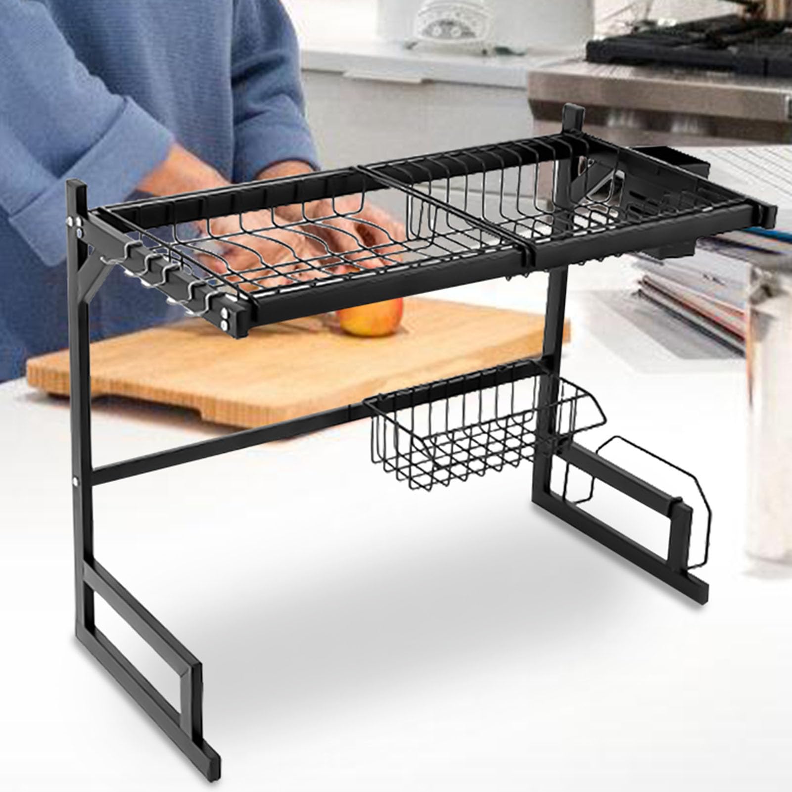 Scolapiatti per lavello da cucina, scolapiatti per organizzare