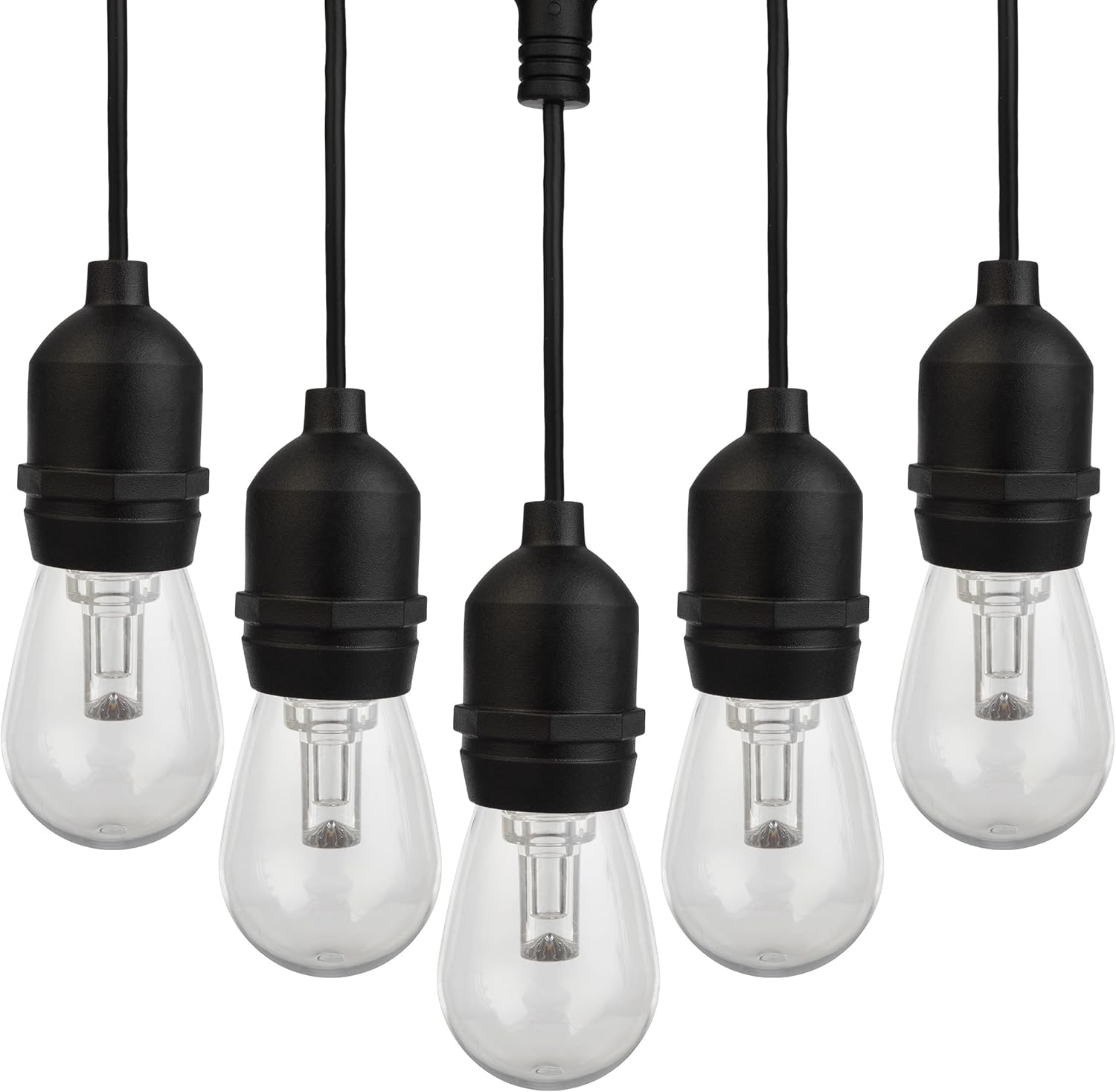 Outdoor String Lights - 50ft Color-Changing Patio Lights with Remote and Vintage-Style LED Edison Bulbs for Porch, Backyard, and Events by Pure Garden