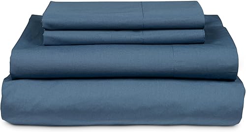 Miniatura 16 de MyPillow Juego de sábanas de percal de 200 hilos, sábanas de 100 % algodón para tamaño matrimonial, sábanas transpirables y suaves, para bolsillo