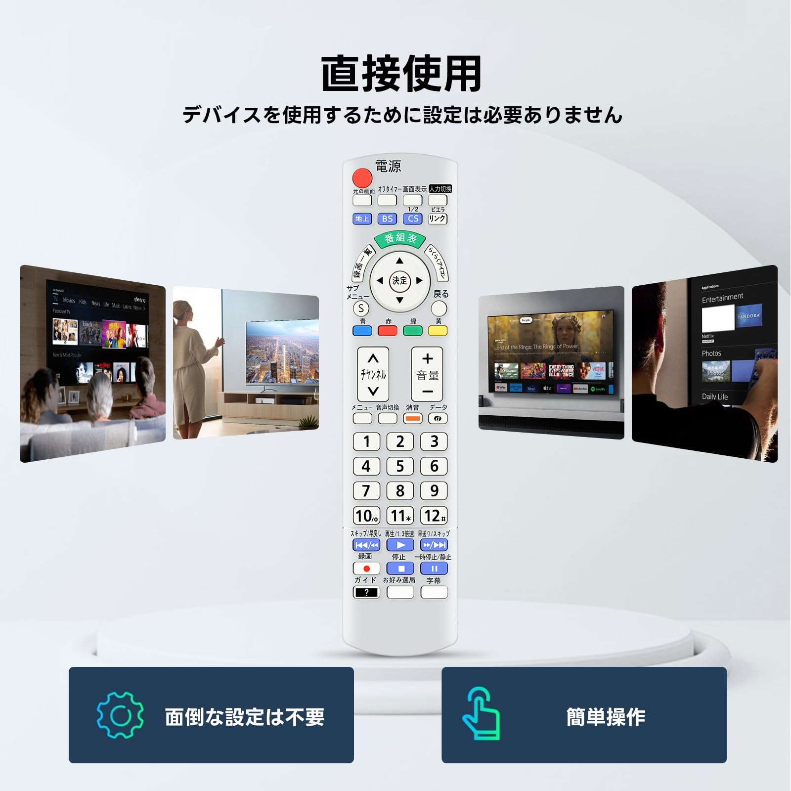 Amazon | テレビリモコン N2QAYB000721 for Panasonic パナソニック