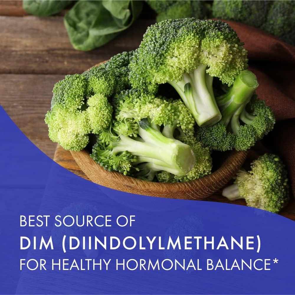 Dim D by Pure Essence - Natural Supplement for Estrogen Balance, Hormonal Acne, and Menopause Support with Vitamin D3, Calcium, Green Tea & Lycopene - 90 Capsules