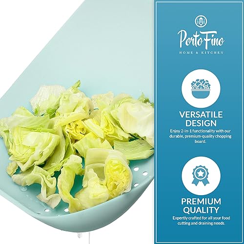 Miniatura 7 de Tabla de cortar de plástico para cocina, pequeña tabla de cortar para carne, pollo, verduras, frutas, tabla de cortar de plástico con mango de