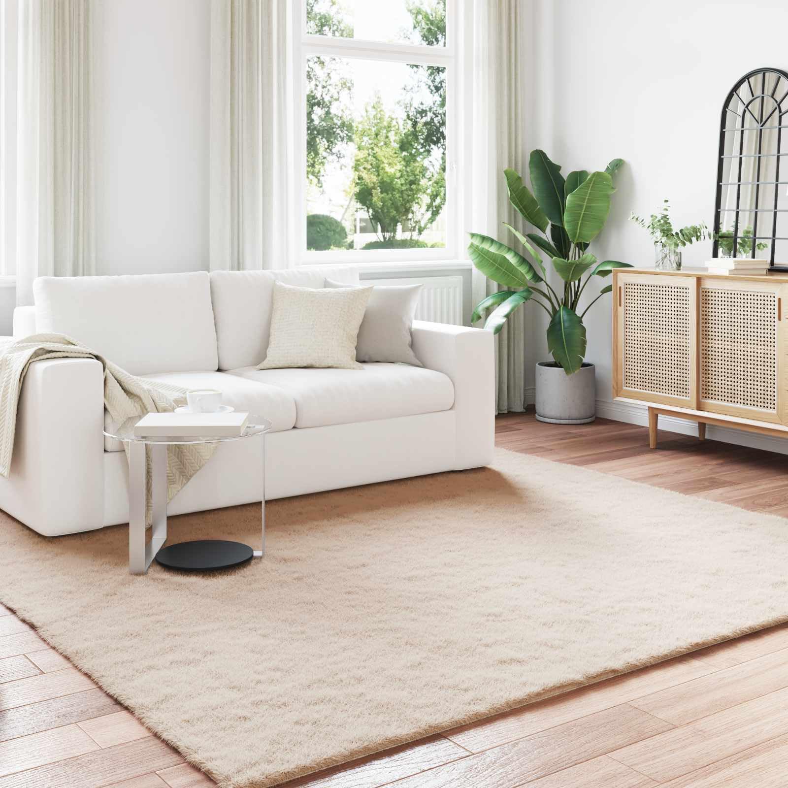 Tapis antidérapant fausse fourrure OLITE doux et sécurisé