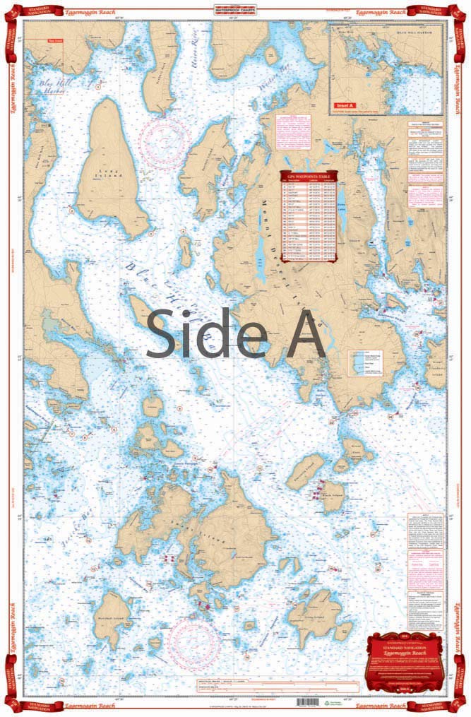 Waterproof Charts, Standard Navigation, 104 Eggemoggin Reach to Blue Hill, Easy-to-Read, Large Print, Waterproof Paper, Tear Resistant, Printed on Two Sides, 2 Charts in 1, NOAA Charts-image-11