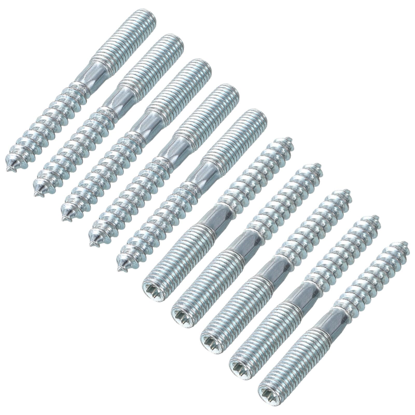 Parts For Machine 16Pcs M8x70mm Hanger Bolt Double Headed Bolt Self-Tapping Screw For Furniture (#CN-310724-01007)