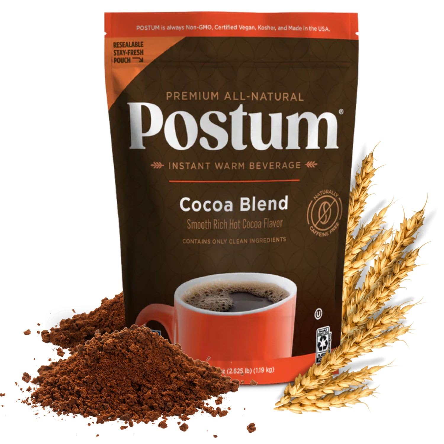 Amazon.com : Postum Hot Cocoa Flavor Coffee Substitute (42oz