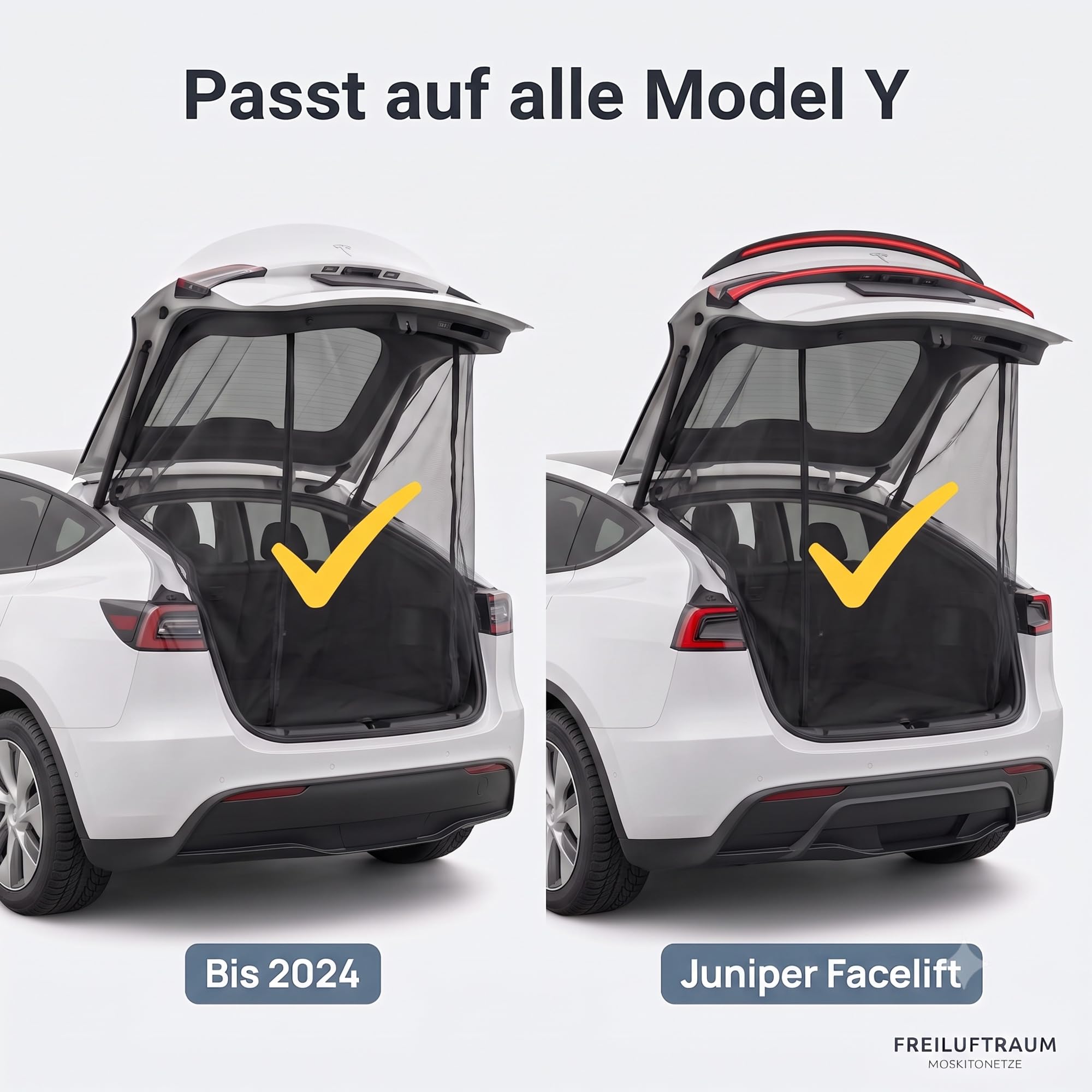 Moustiquaire Coffre pour Tesla Model Y – Filet Anti-Insectes pour Le Camping & Le Sommeil en Voiture – Montage Facile, Respirant – Accessoire Spécial Tesla Model Y