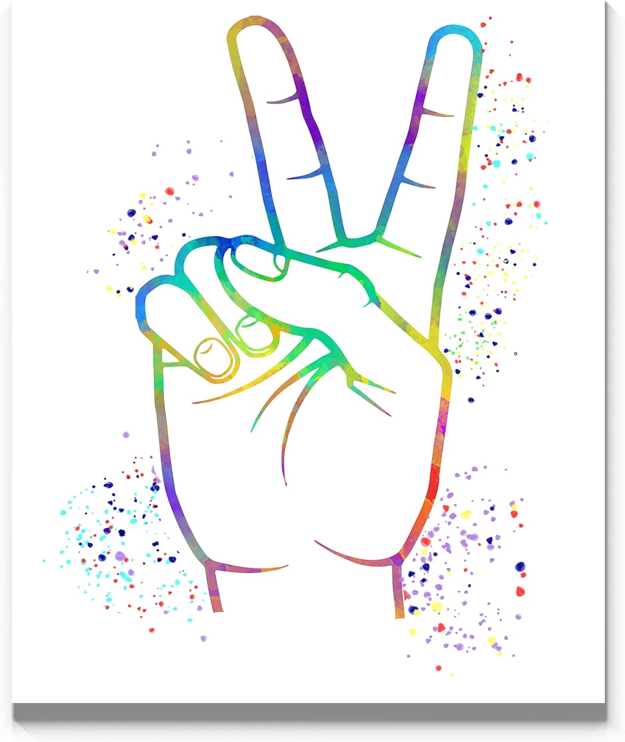 Peace ASL Wall Art American Sign Language Abstract Barbados | Ubuy