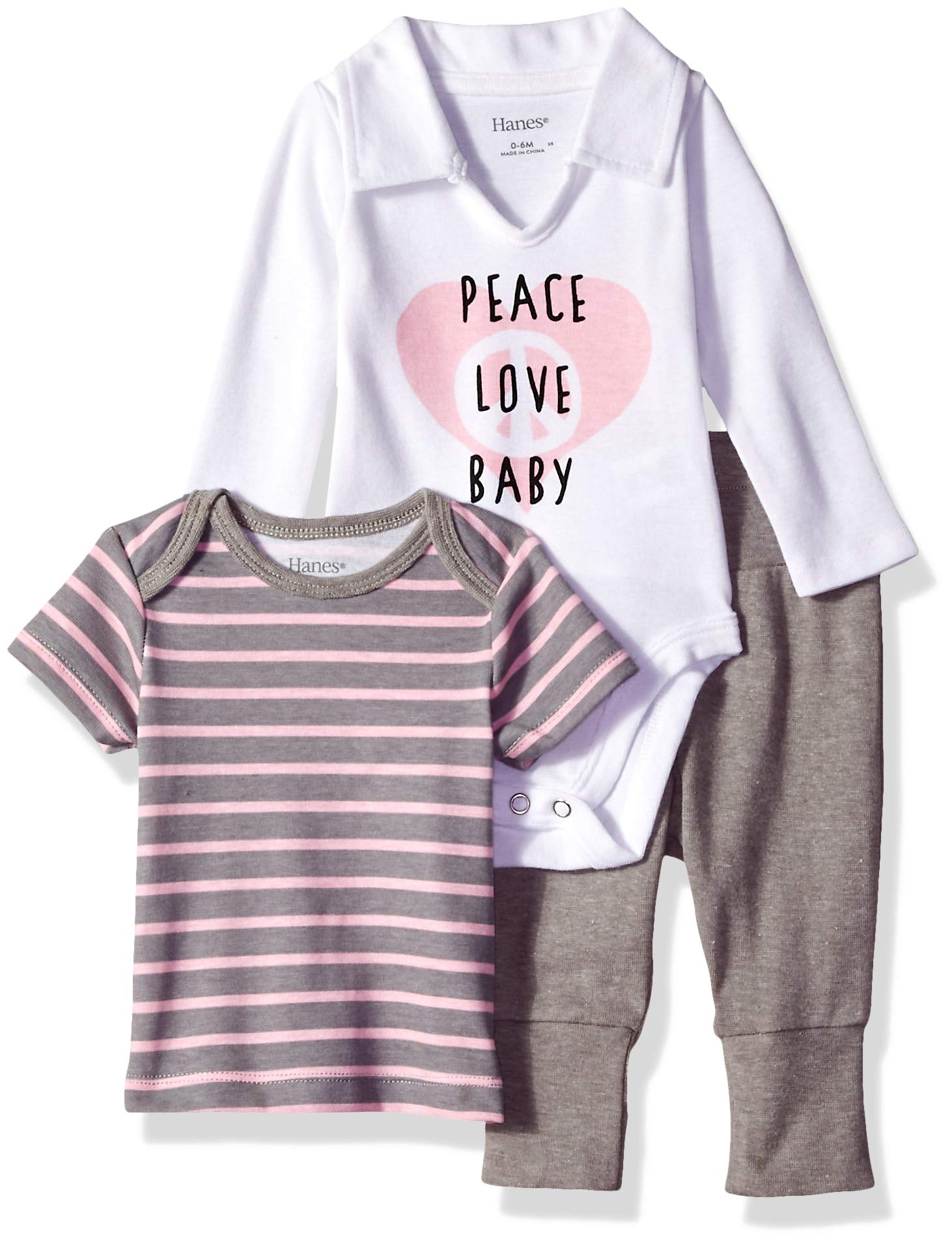 Hanes Ultimate Baby Flexy Knit Jogger con Polo Body y Manga Corta para Bebes - 0-6 meses