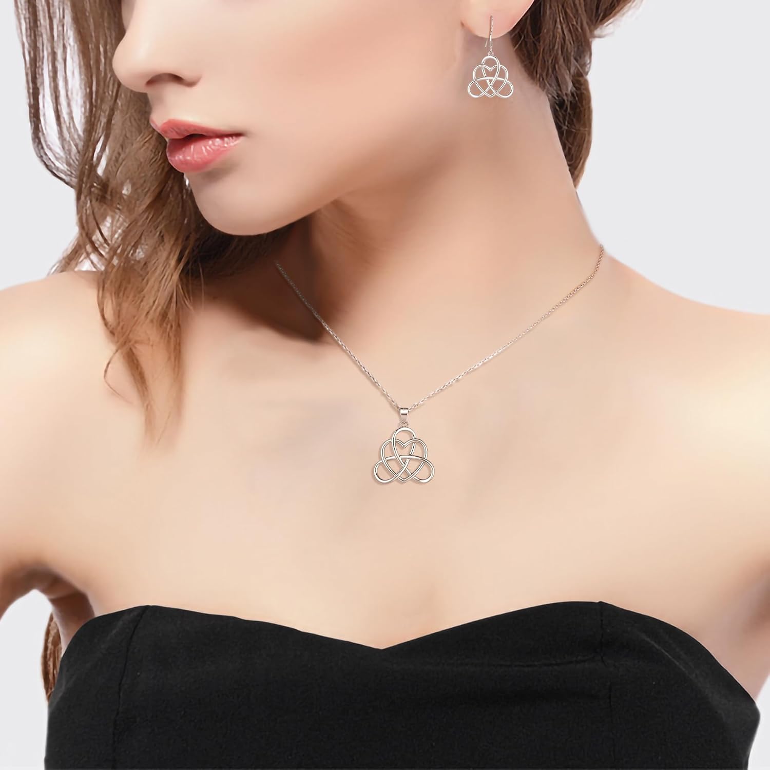 BriLove Gifts for Mom Women 925 Sterling Silver Endless Love Vintage Irish Celtic Knot Jewelery for Daily Wear/Mothers Day/Valentines Day/Birthday/Christmas/Anniversary