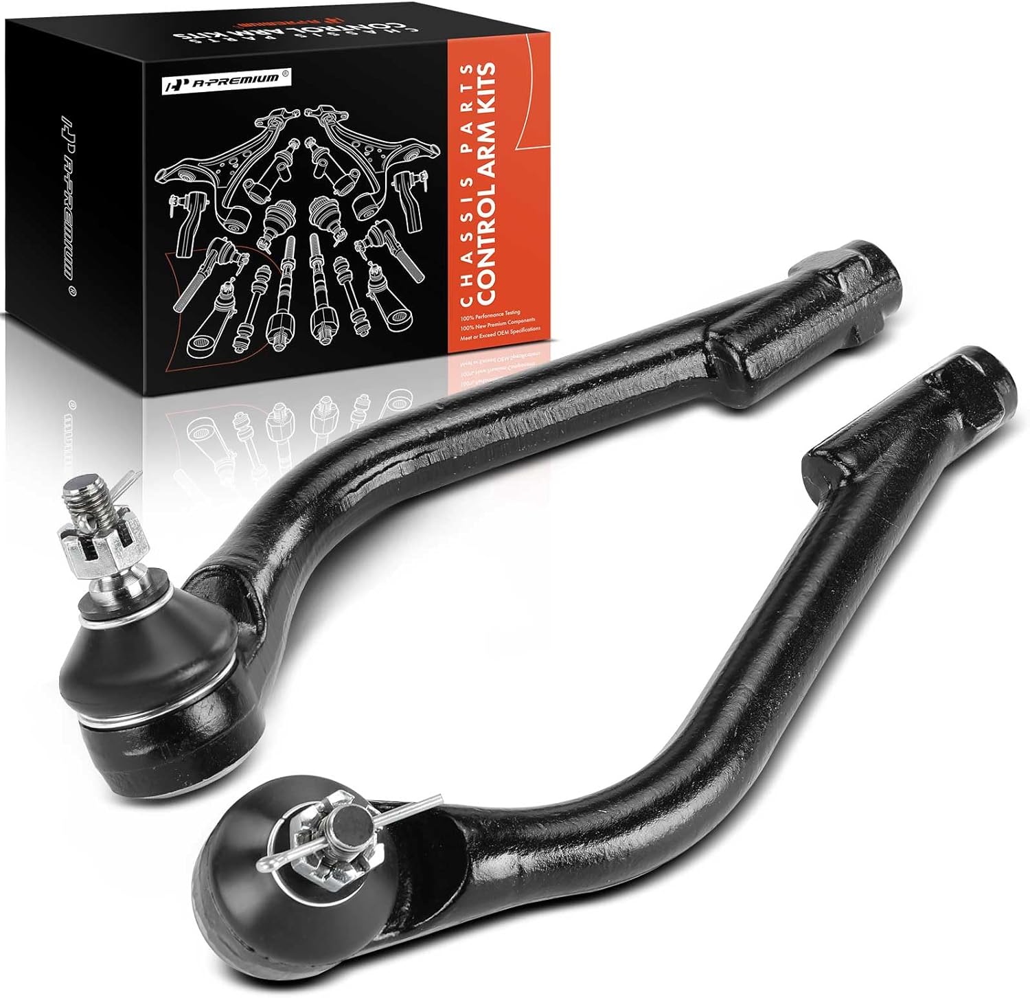 A-Premium 2 x Front Outer Tie Rod Ends, Compatible with Kia Sorento 2014-2015 & Hyundai Santa Fe 2013-2018, Santa Fe Sport 2013-2018, Santa Fe XL 2013-2019