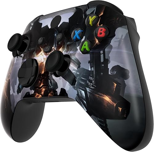 Miniatura 7 de eXtremeRate Carcasa de repuesto para controlador Xbox Series X y S - Da rienda suelta a tu estilo - Cubierta frontal blindada Mercenary