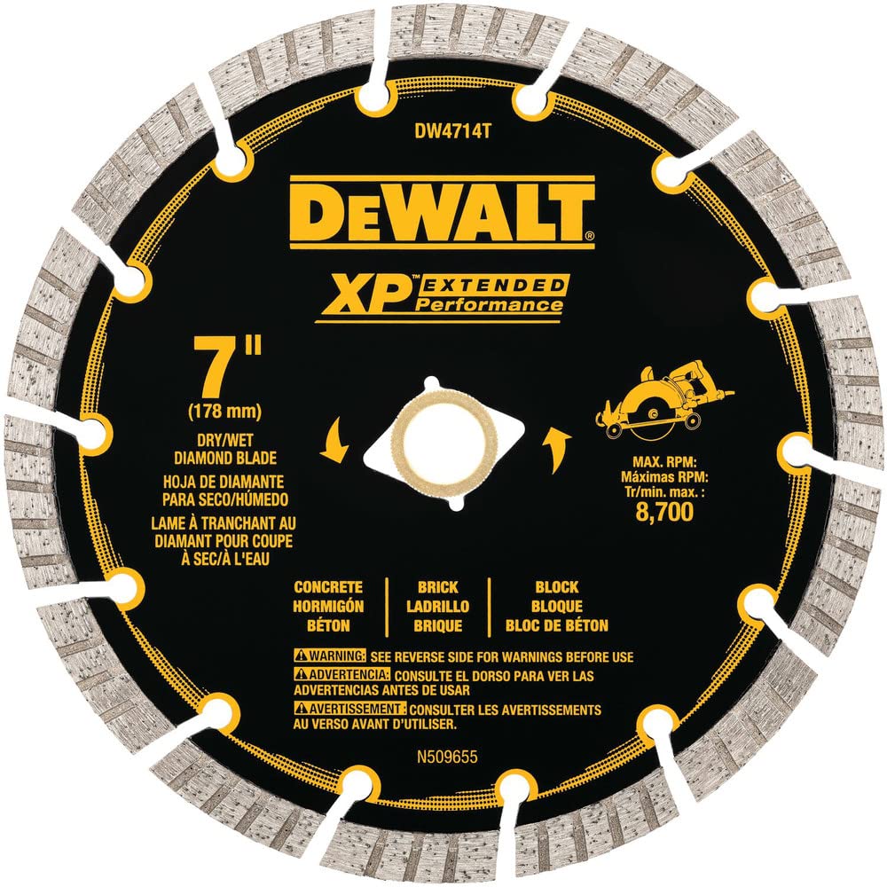 DEWALT DW4714T 7" XP Turbo Seg diamentowe ostrze